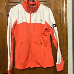 The North Face Women's Coral and White Ski Jacket